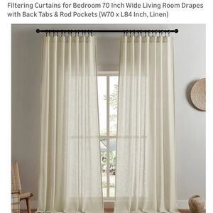 Elegant Cream Linen Curtains